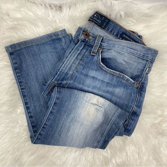 Lucky Brand 121 Heritage slim distress jeans W-29 L-32 light blue. - Picture 7 of 8